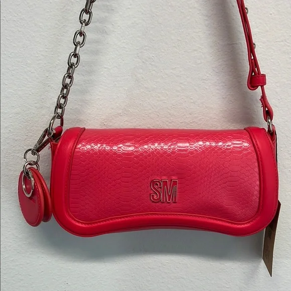 Steve Madden Pink Shoulder Bag with Chain Strap 💖 - Picture 1 of 16